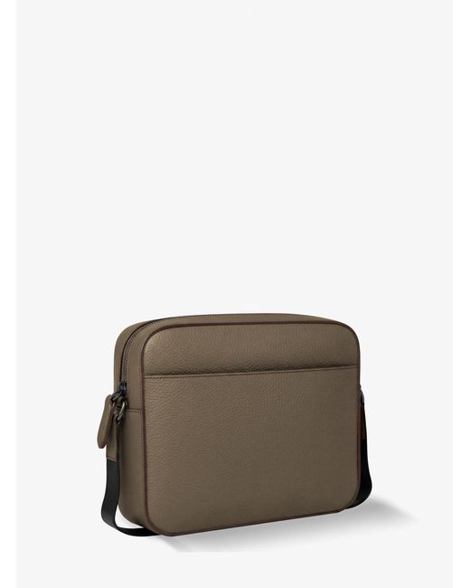 Michael Kors Gray Michael Kors Jet Set Pebbled Leather Crossbody Bag for men