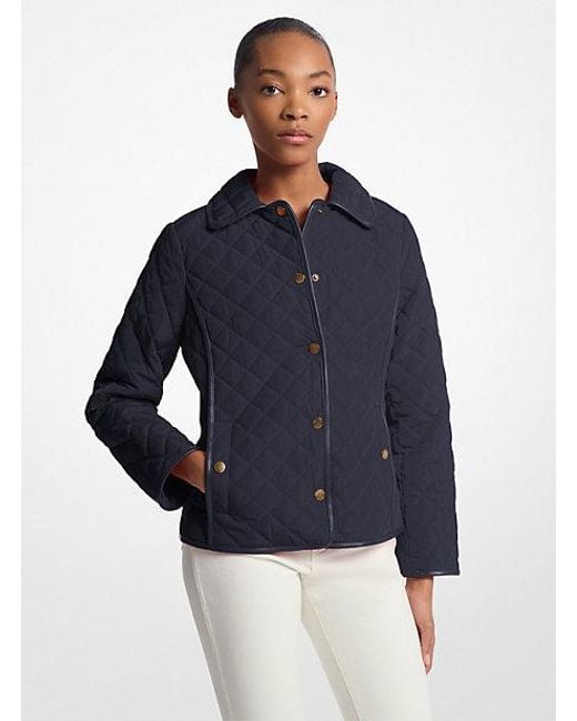 Michael Kors Blue Quilted Jacket