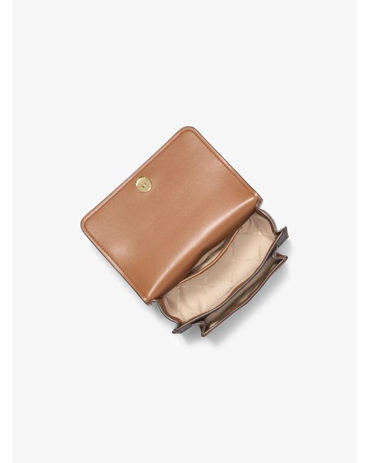 MICHAEL Michael Kors Brown Mk Claire Small Signature Logo Crossbody Bag