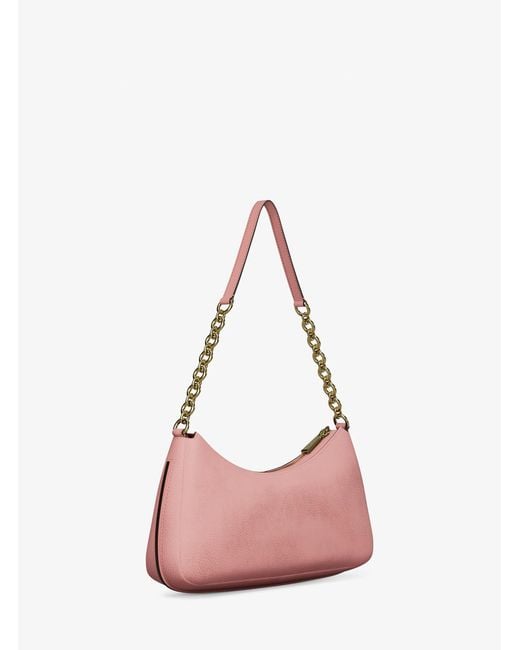 MICHAEL Michael Kors Pink Nolita Medium Nubuck Chain Pochette