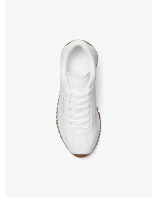 Michael Kors White Rhodes Leather Trainer