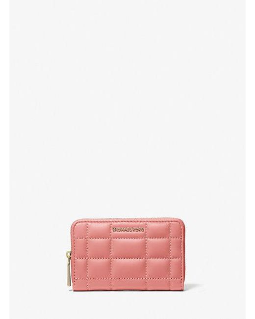 Michael Kors Pink Small Quilted Leather Wallet