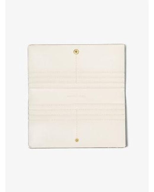 Michael Kors Natural Carson Large Crocodile Embossed Wallet