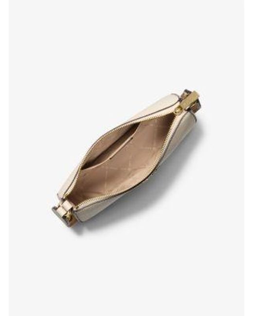 Michael Kors Natural Jet Set Saffiano Leather Crossbody Bag With Case For Apple Airpods Pro