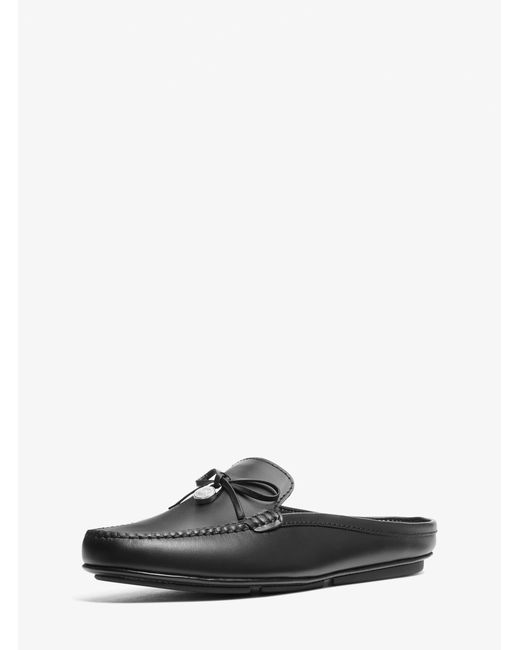 MICHAEL Michael Kors White Mk Greta Leather Mule