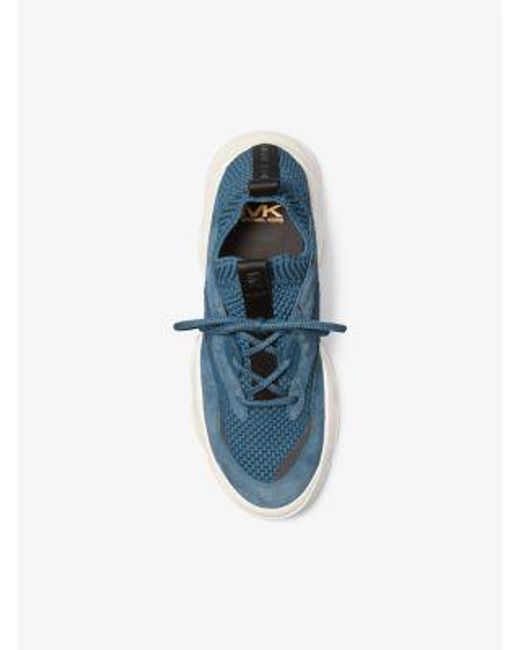 Michael Kors Blue Mk Atlas Stretch Knit Trainer for men