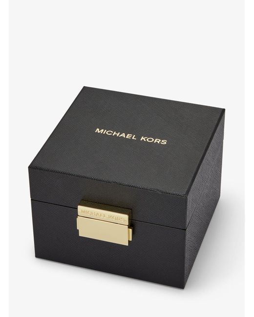 Michael Kors Metallic Lexington Three-hand Stainless Steel Watch 38mm And Jewelry Gift Set