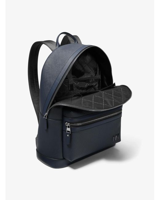 Michael Kors Blue Mk Edison Leather Backpack for men