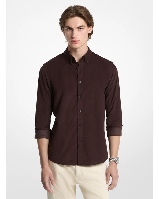 Michael Kors Brown Michael Kors Cotton Corduroy Shirt for men