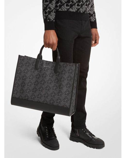 Bolso tote Hudson con logotipo imperio Michael Kors de hombre de color Black