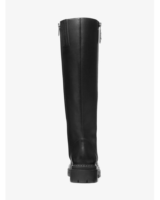 Michael Kors Black Mk Regan Leather Boot