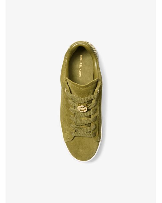 MICHAEL Michael Kors Yellow Mk Dottie Suede Platform Trainers