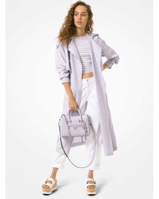 draped trench coat michael kors