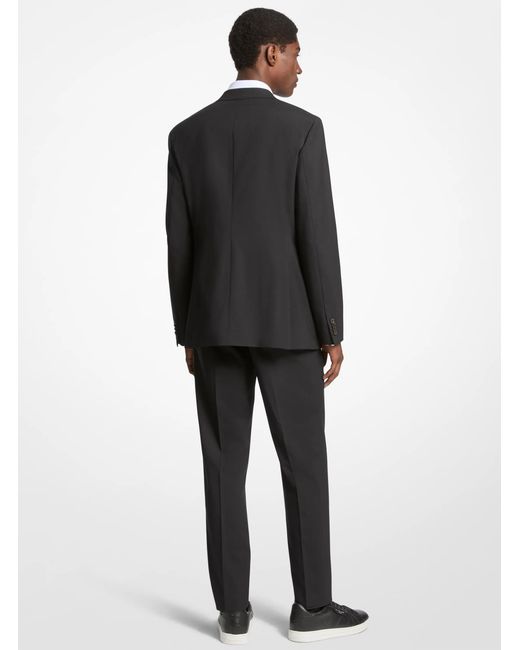 Michael Kors Black Mk Slim-Fit Wool Blend Travel Suit for men