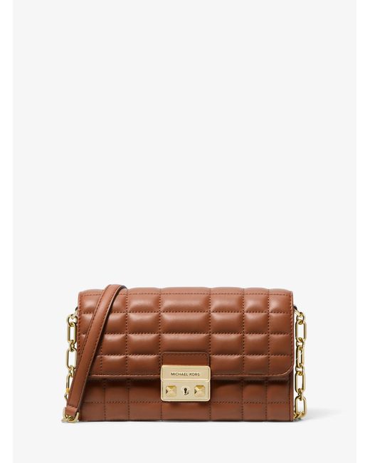 MICHAEL Michael Kors Brown Tribeca Large Leather Convertible Crossbody Bag
