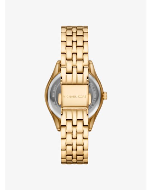 Michael Kors Metallic Mini Harlowe Pavé-Tone Watch And Jewelry Set