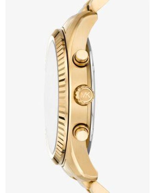 Michael Kors Metallic Mk Oversized Lexington-Tone Watch for men
