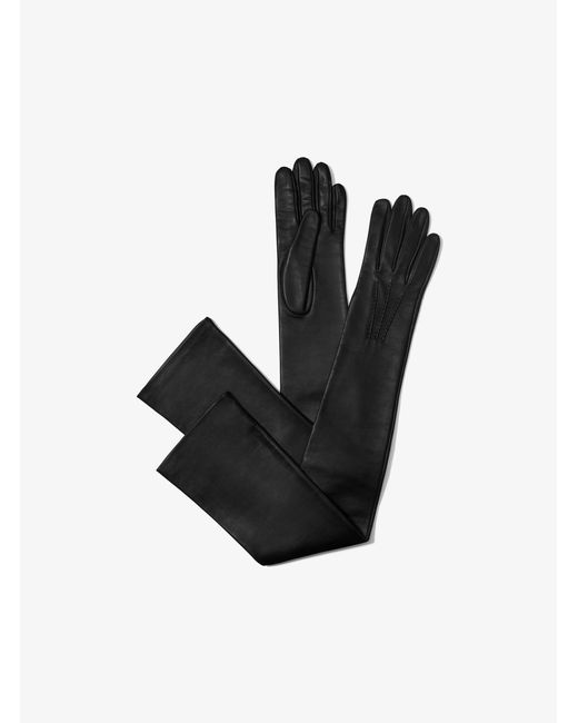 Michael Kors Black Leather Opera Gloves