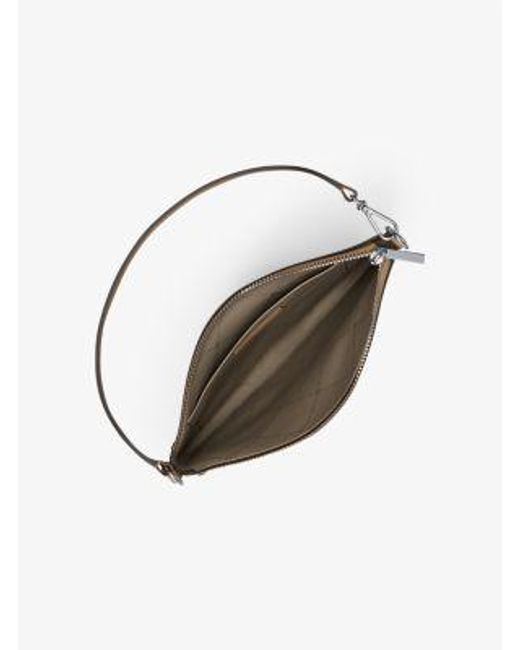 Michael Kors Natural Jet Set Small Pebbled Leather Convertible Wristlet