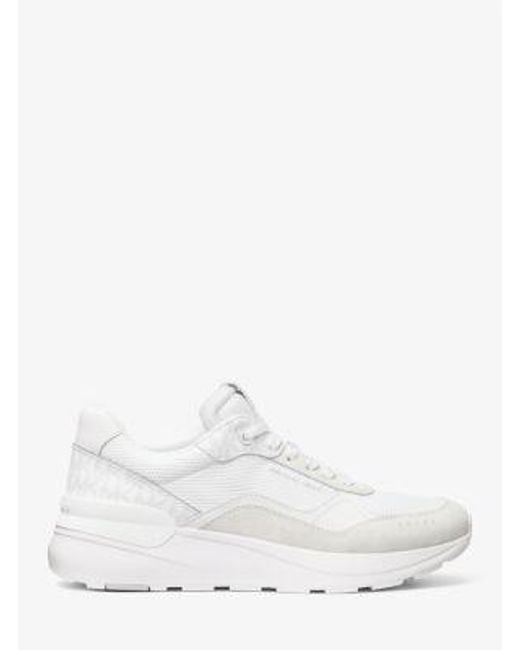 Michael Kors White Trevor Mixed-media Trainer for men