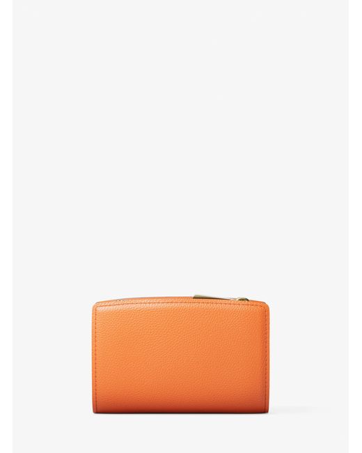 MICHAEL Michael Kors Orange Mk Bryant Medium Pebbled Leather Wallet