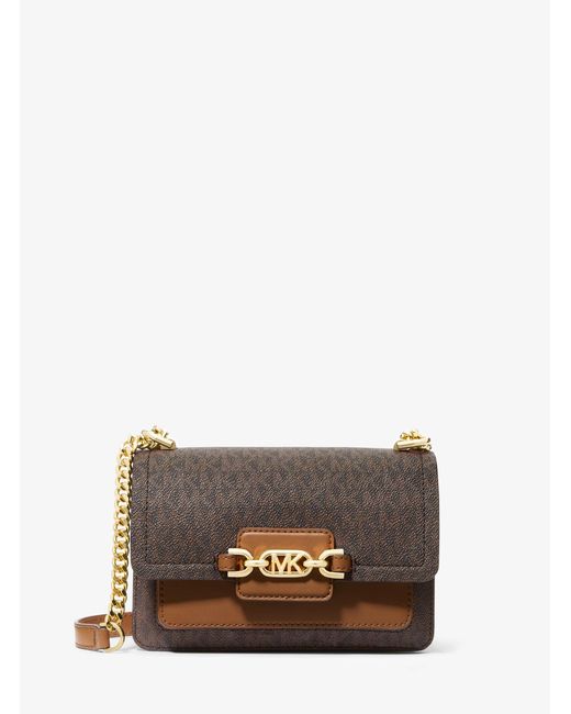 MICHAEL Michael Kors White Mk Heather Extra-Small Logo Crossbody Bag