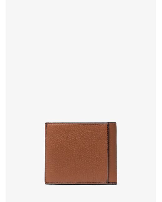 Michael Kors White Cooper Pebbled Leather Billfold Wallet for men