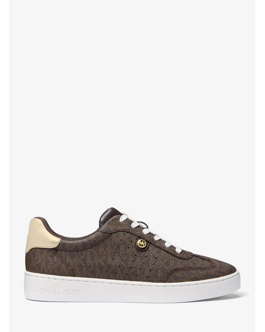 MICHAEL Michael Kors White Mk Scotty Signature Logo Trainers
