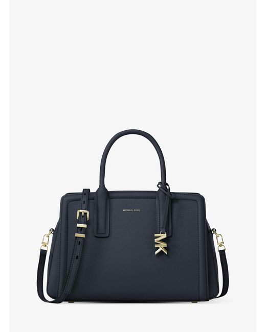 MICHAEL Michael Kors Blue Mk Laila Medium Leather Satchel