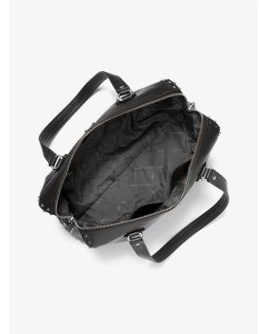 MICHAEL Michael Kors Black Mk Astor Large Studded Leather Tote Bag
