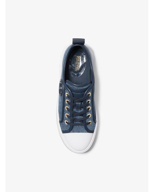 Michael Kors Blue Sneaker Evy Aus Denim