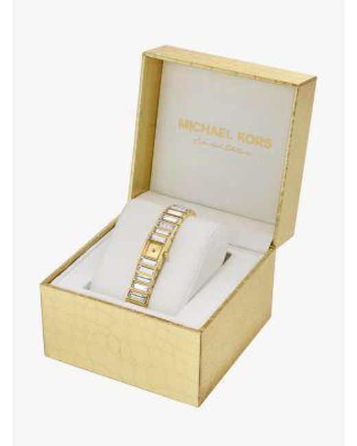 Michael Kors Metallic Limited-Edition Mini Darrington Pavé Bezel-Tone Watch