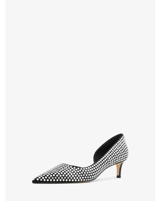 MICHAEL Michael Kors White Mk Elyse Embellished Pump