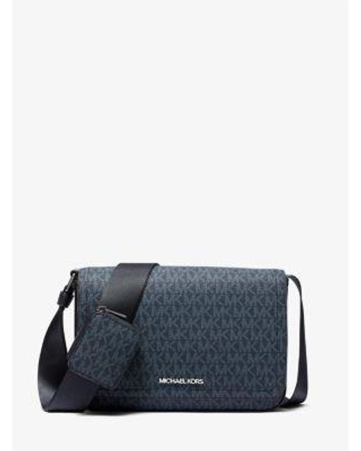 Michael Kors Blue Cooper Mini Signature Logo Crossbody Bag With Pouch for men