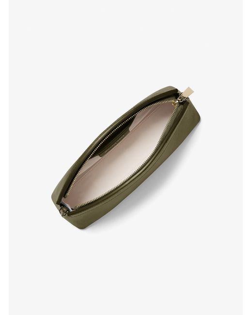MICHAEL Michael Kors Green Mk Athena Small Leather Convertible Clutch