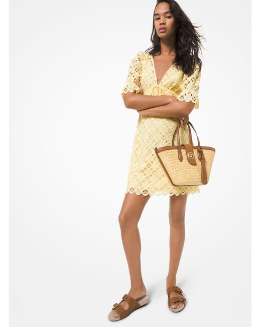 Michael Kors Malibu Small Straw Tote Bag in Natural Lyst UK