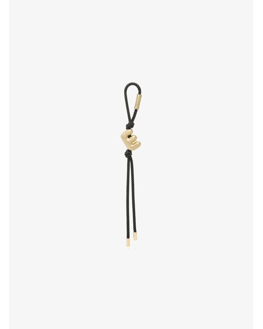 MICHAEL Michael Kors White Mk Initial-Tone And Speckled Cord Bag Charm