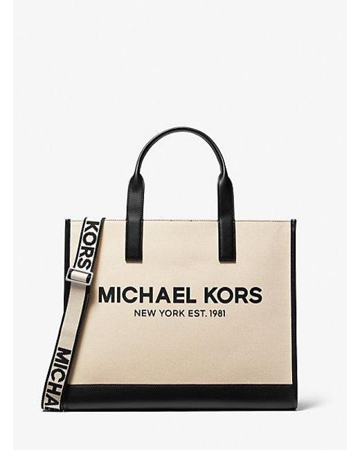 Michael Kors Natural Cooper Canvas Tote Bag for men