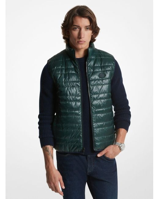 Michael kors vest best sale green