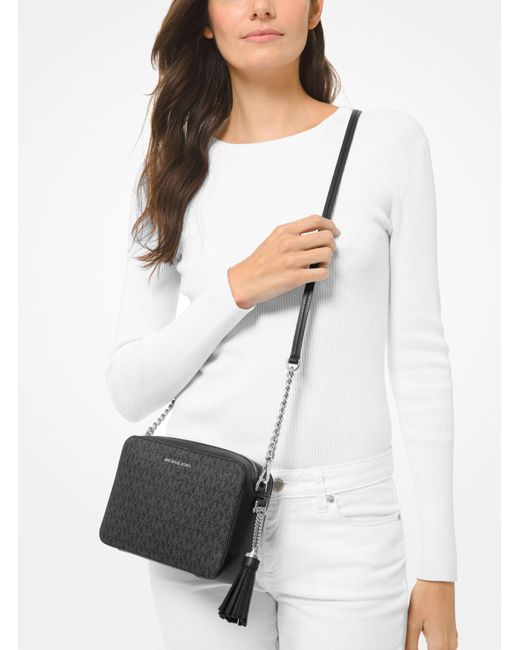 Ginny medium logo hotsell crossbody bag michael kors