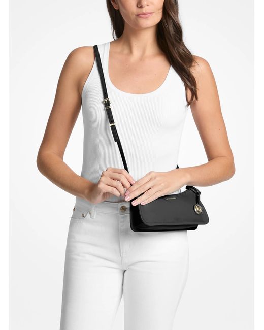MICHAEL Michael Kors Black Mk Zadie Small Nylon Crossbody Bag