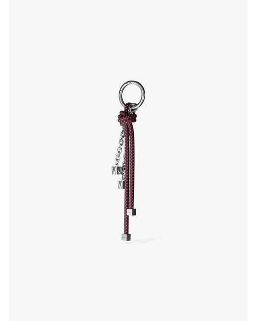 Michael Kors White Mk-Tone And Speckled Cord Bag Charm