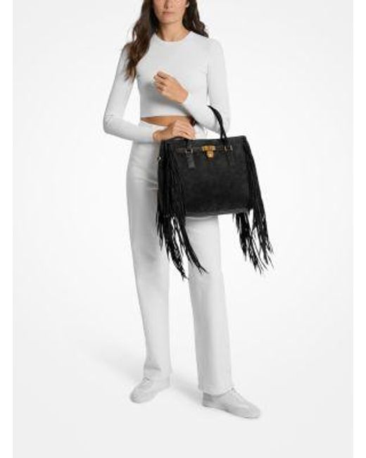 Michael Kors Black Hamilton Nomad Large Satchel