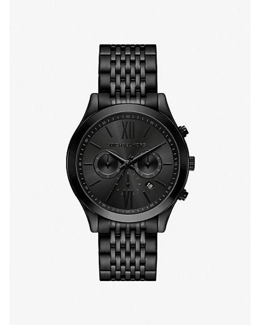 Michael Kors Black Oversized Aspyn-Tone Watch for men