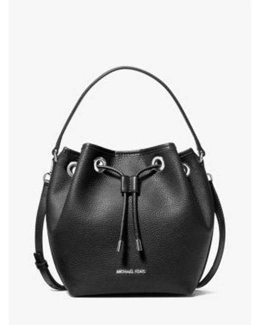 Michael Kors Black Avery Medium Bucket Messenger Bag