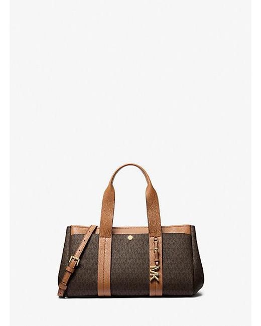 MICHAEL Michael Kors Natural Romee Small Signature Logo Satchel