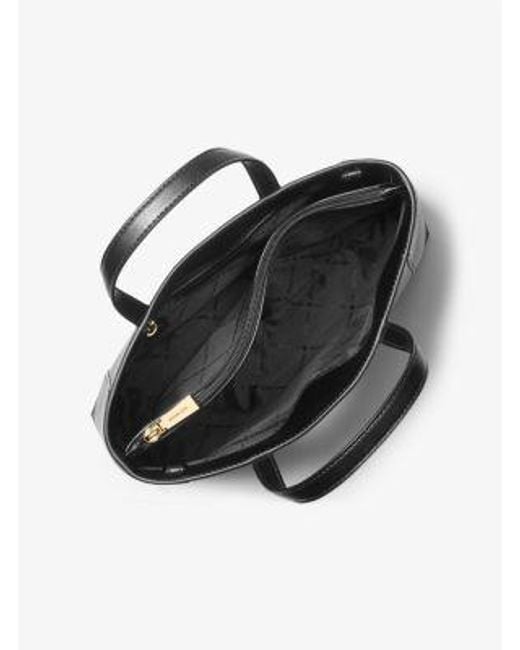 MICHAEL Michael Kors Black Mk Sallie Medium Saffiano Leather Satchel