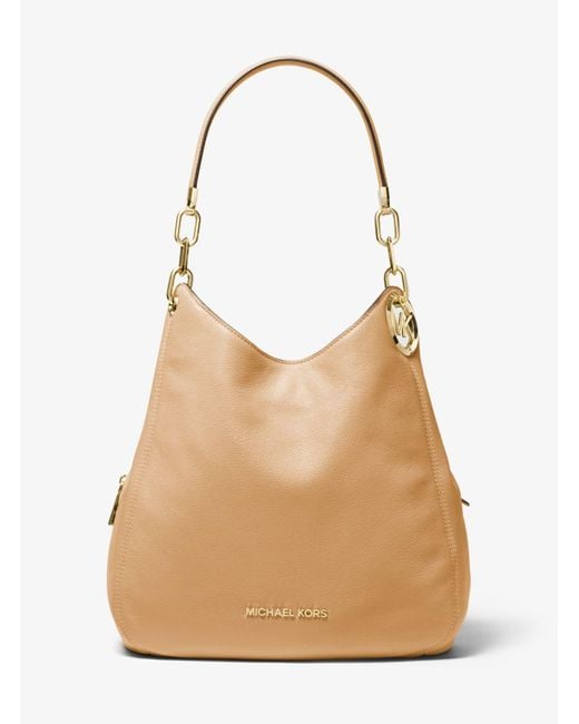 MICHAEL Michael Kors Natural Lillie Large Pebbled Leather Shoulder Bag