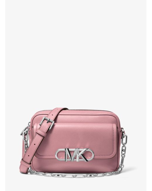 Michael Kors Parker Medium Leather Crossbody Bag in Pink Lyst
