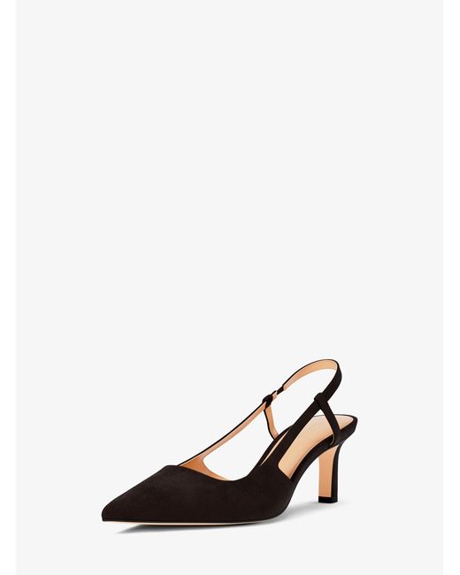 MICHAEL Michael Kors White Mk Alora Suede Slingback Pump